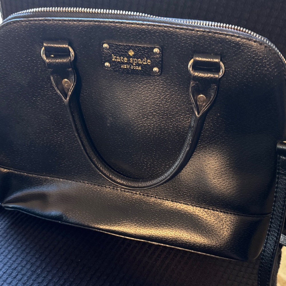 Kate Spade Black Textured Satchel